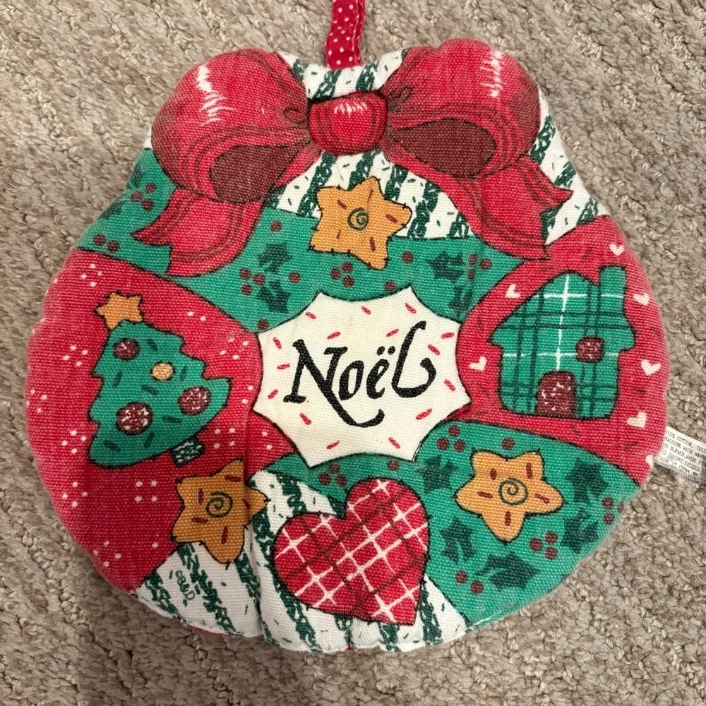 Vintage Christmas Noel Pot Holder/ Hot Pad